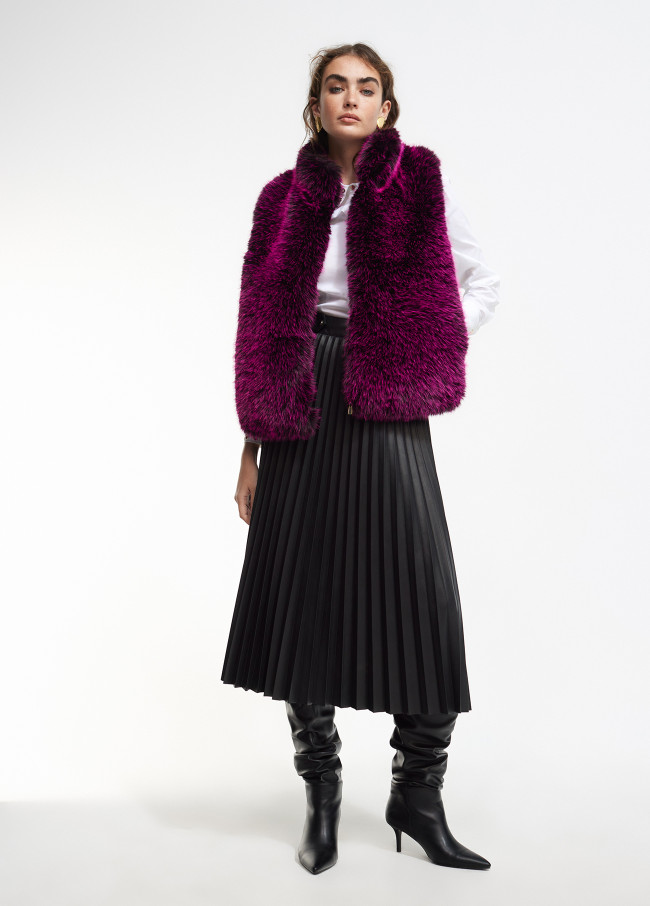 Faux fur waistcoat