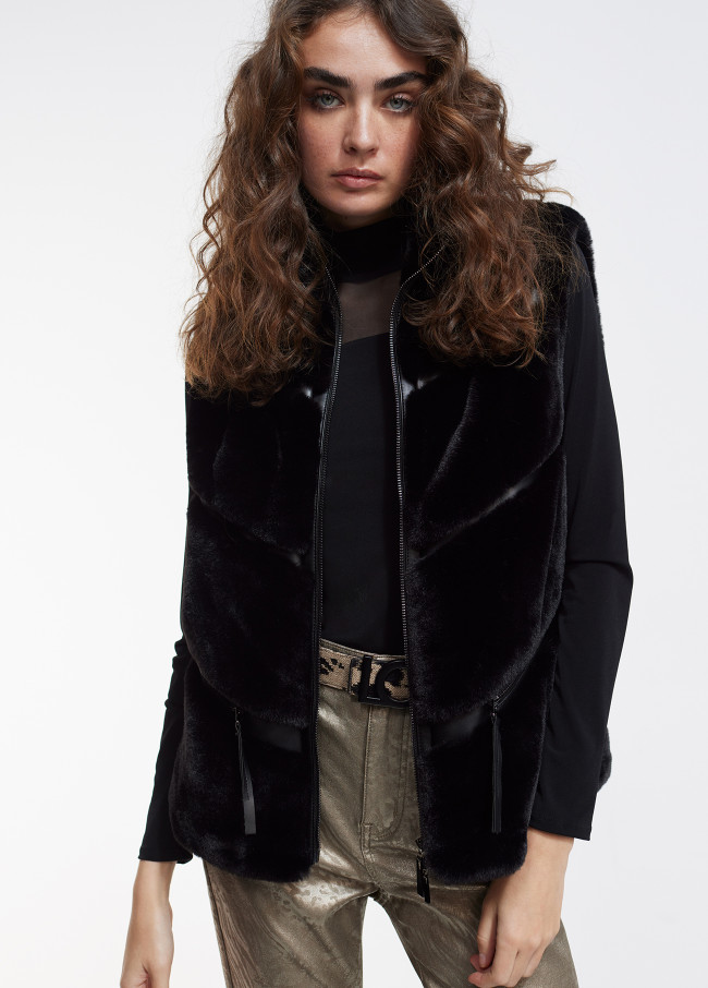 Gilet corto pelliccia