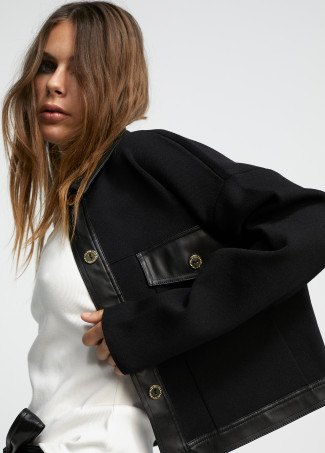 Veste courte en maille