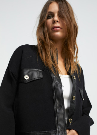 Veste courte en maille