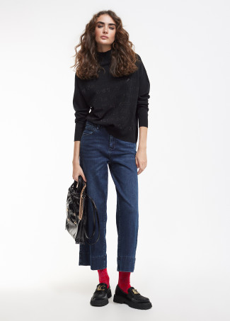 Camisola de malha com strass