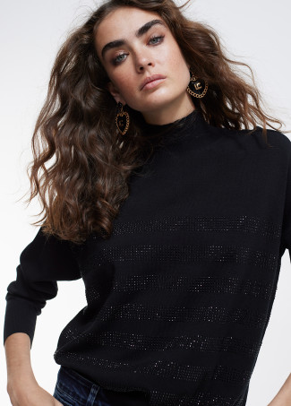 Pull en maille strass