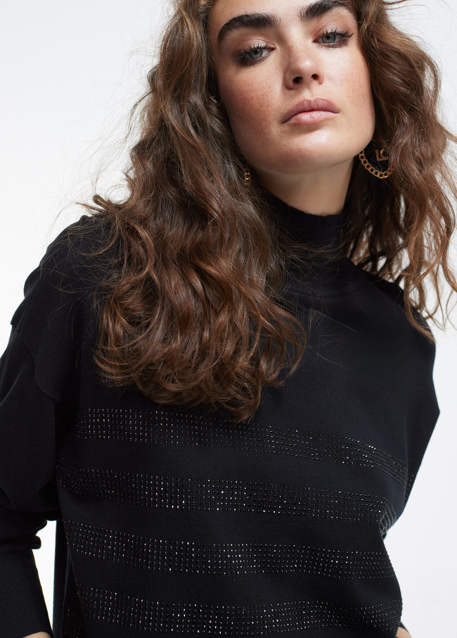 Pull en maille strass