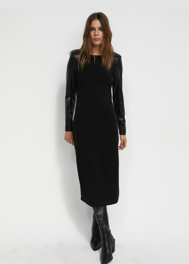 Vestido midi de malha roma