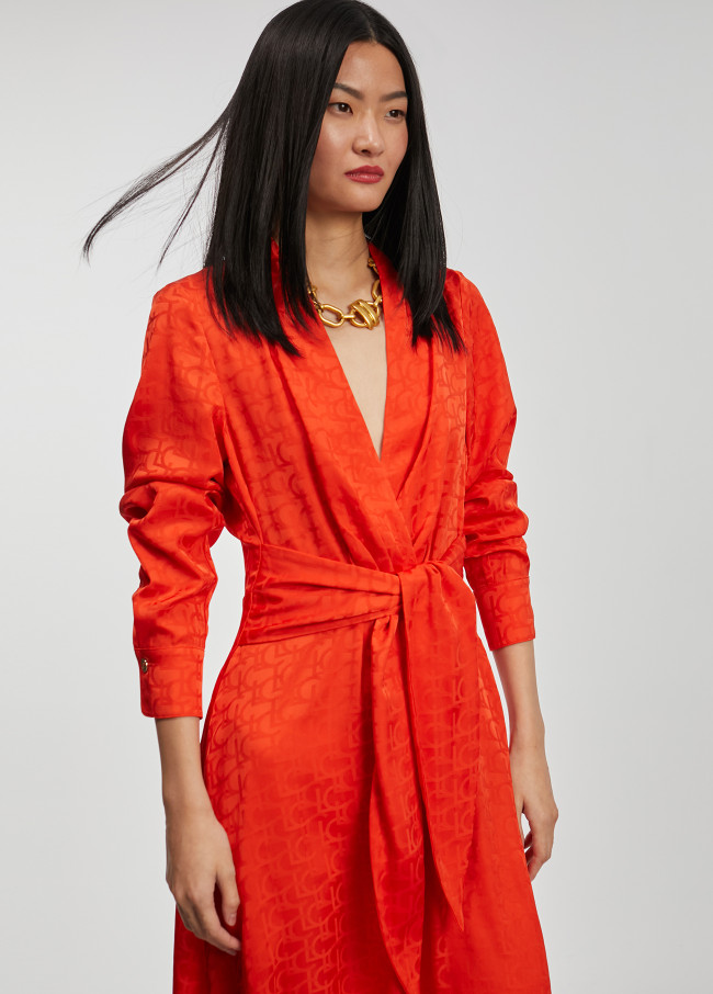 Vestido estampado logo