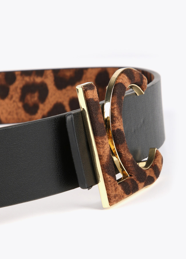 Wendbarer Gürtel mit Animal Print