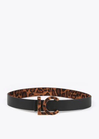 Cintura double face stampa animalier
