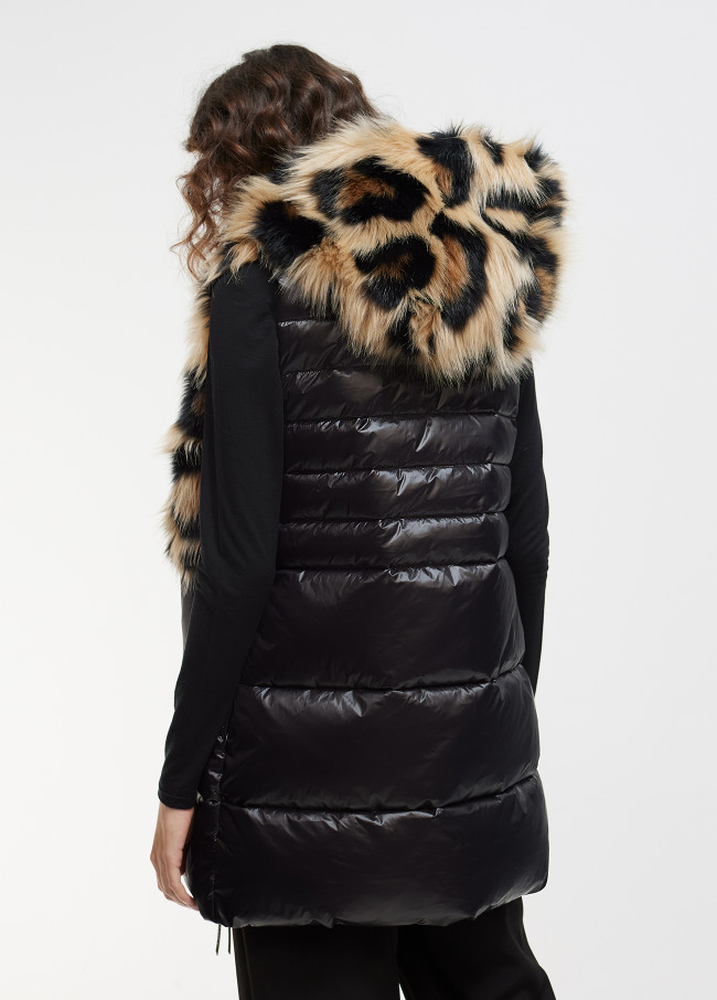 Gilet pelliccia combinata