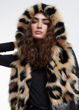 Gilet pelliccia combinata