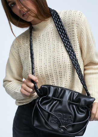 Crossbody bag with braided strap