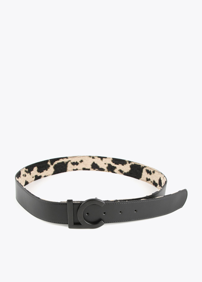 Cintura double face animalier