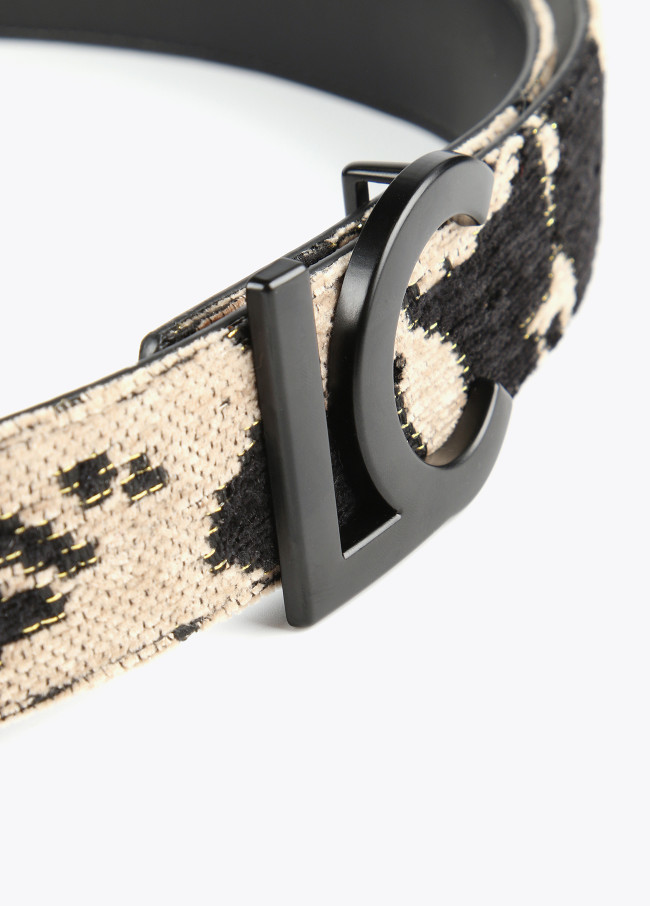 Reversible animal print belt