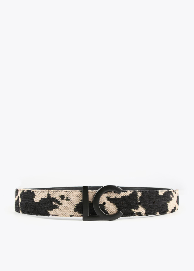 Cintura double face animalier