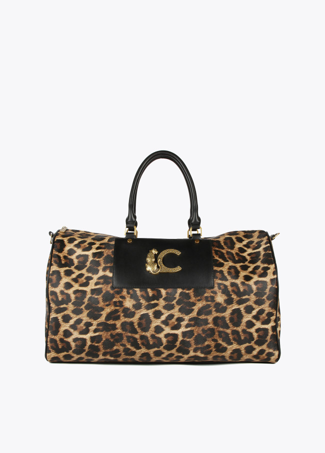 Animal print weekend bag