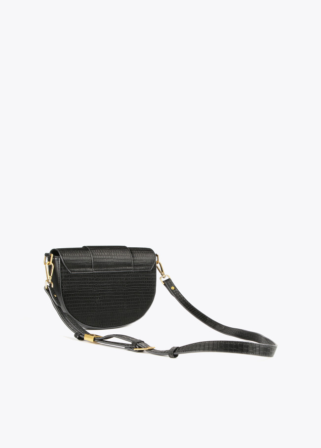 Crossbody bag with flap