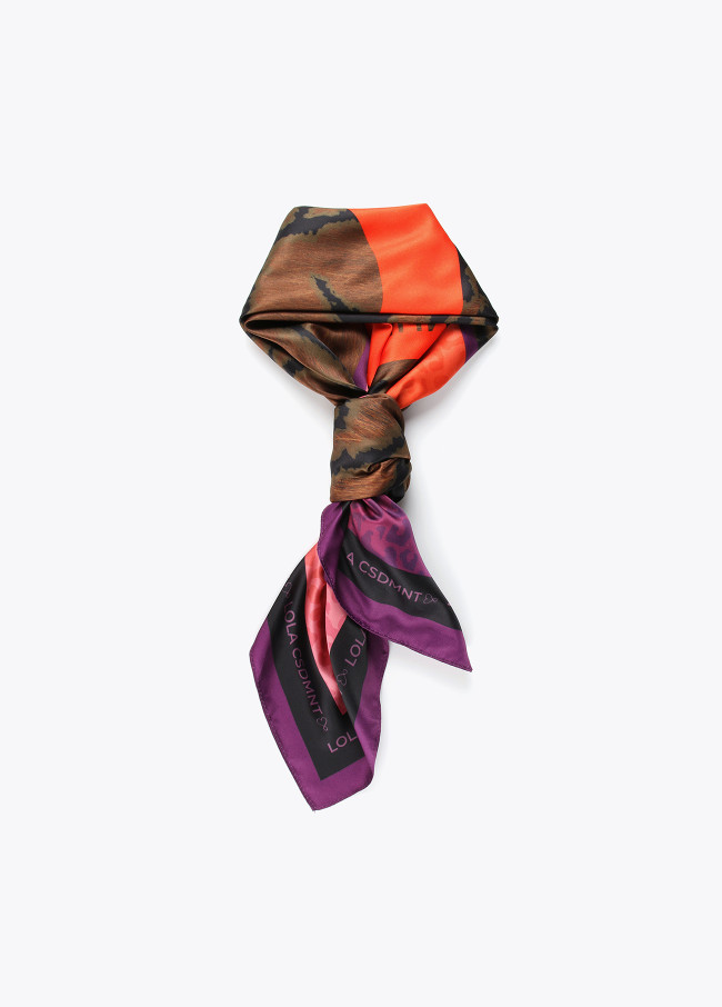 Foulard satiné imprimé animal