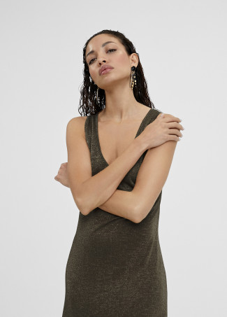 Langes Kleid aus Strick