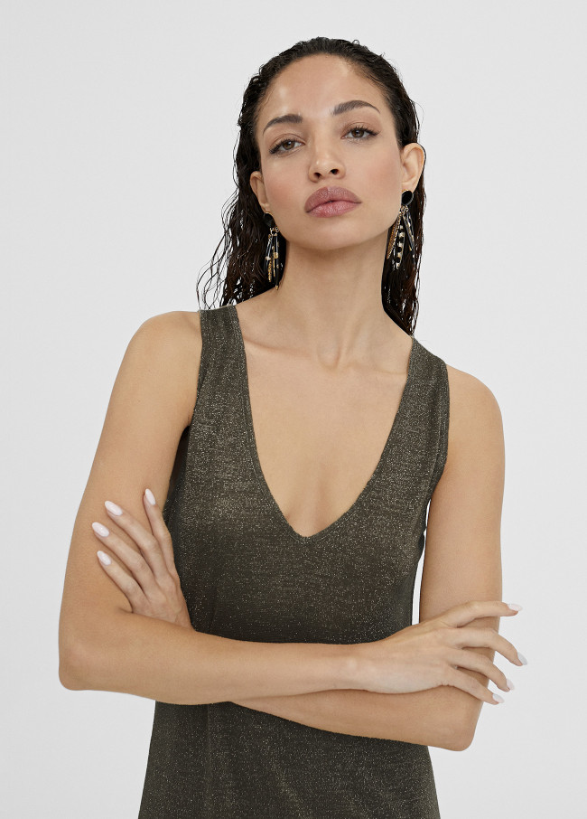 Robe longue en maille