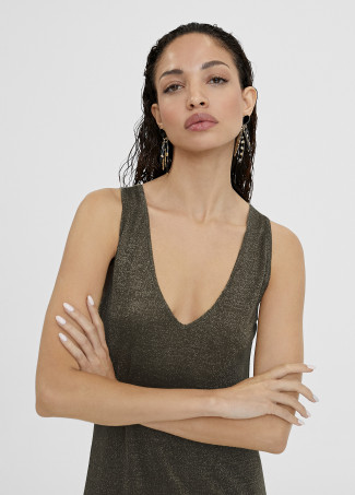 Langes Kleid aus Strick