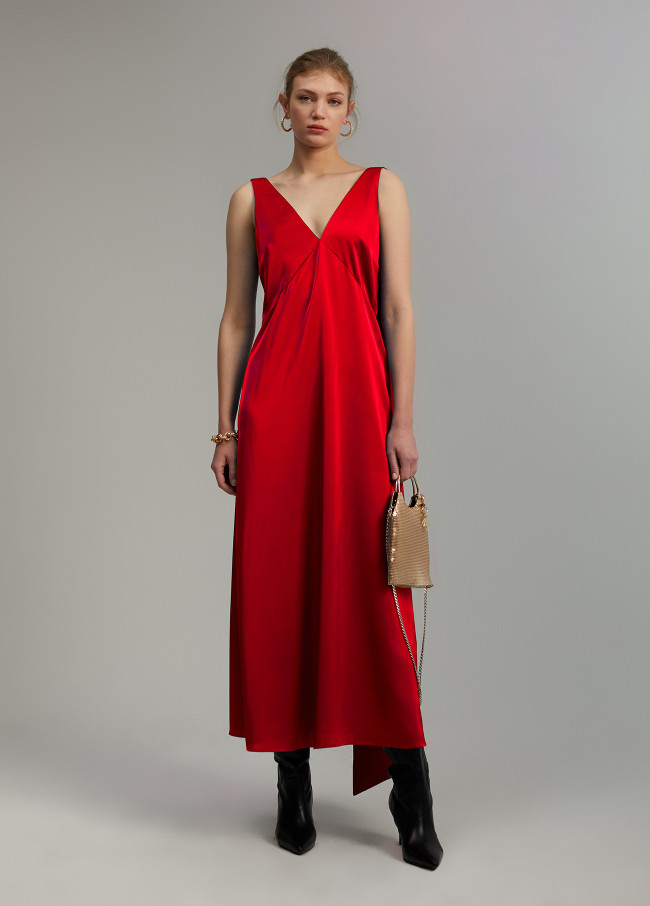 Vestito midi satin