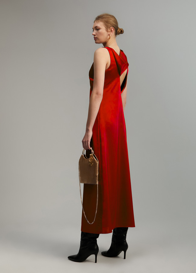 Satin midi dress