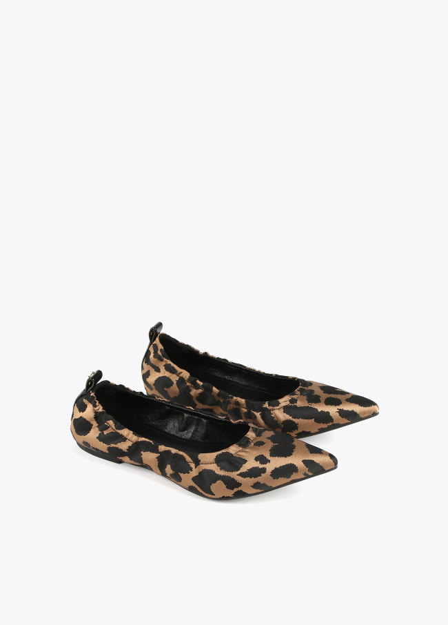 Animal print ballet flats