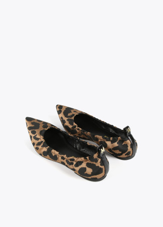 Animal print ballet flats