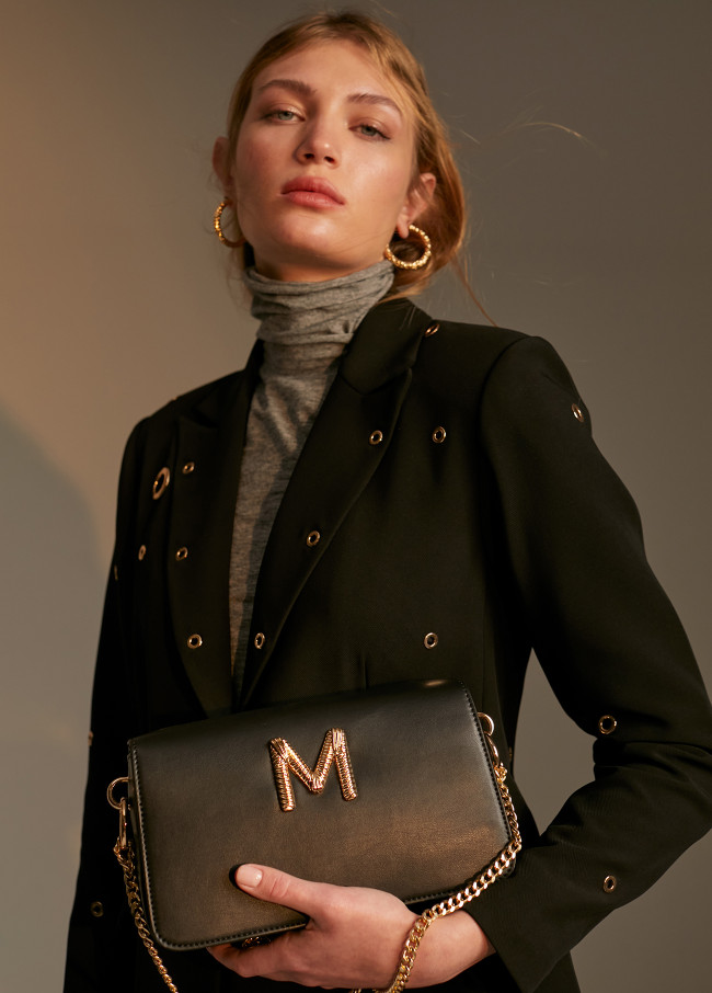 Golden crossbody bag