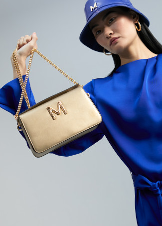 Golden crossbody bag