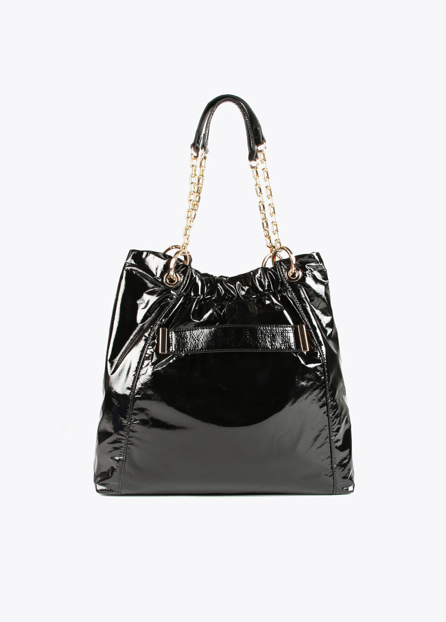 Bolso shopper brillante