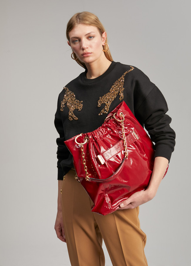 Mala tote bag brilhante