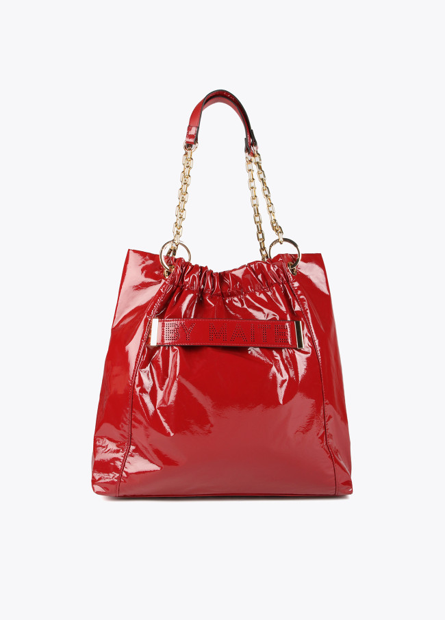 Bolso shopper brillante