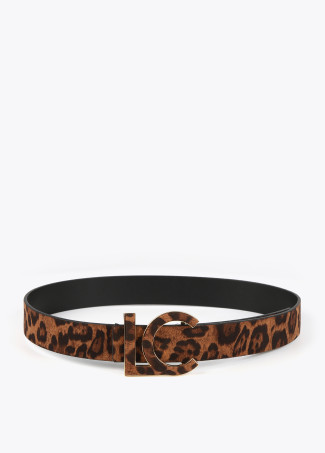 Ceinture réversible imprimé animal