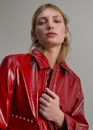 Jacke in Lackoptik