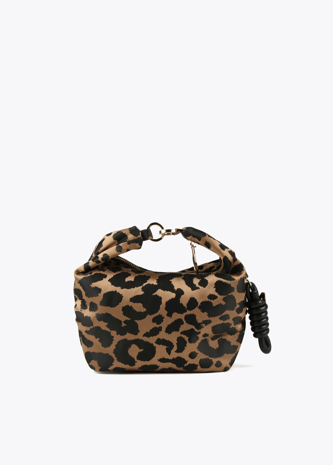 Mini mala com animal print.