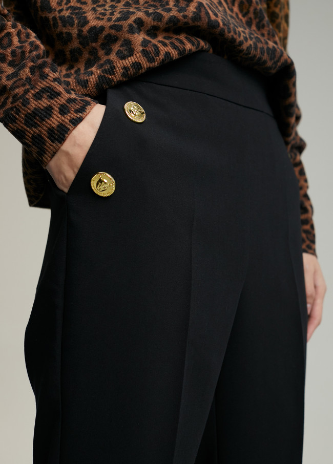 Button detail trousers