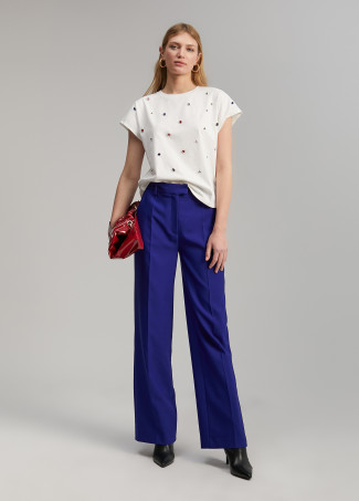 T-shirt with rhinestone detail