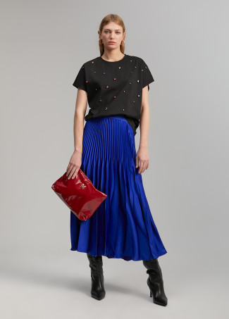 T-shirt with rhinestone detail