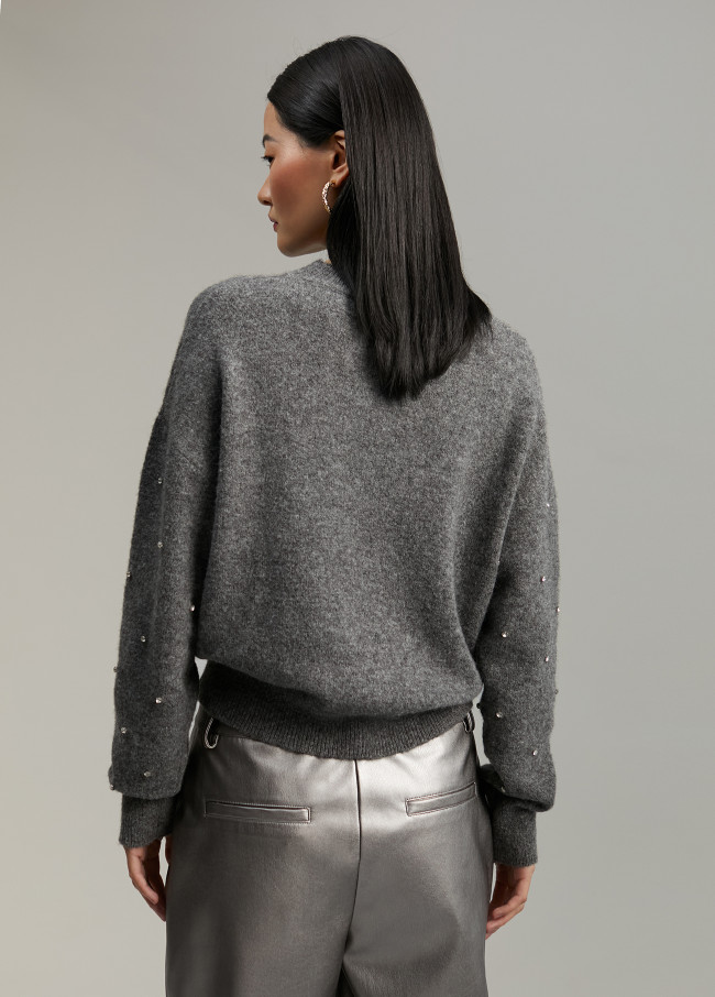 Pullover mit Kristallen