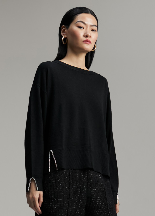 Camisola com pormenores de joia