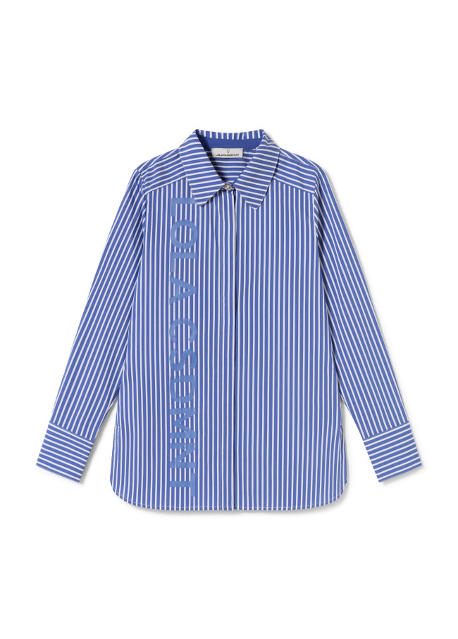 Striped shirt with logo