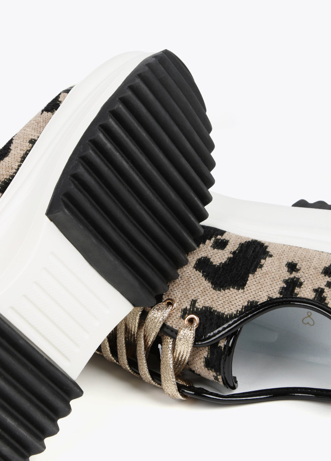 Chaussures de sport tissu motif animal