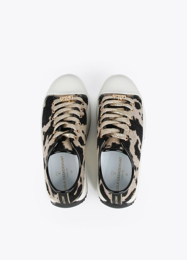 Sneakers tessuto animalier