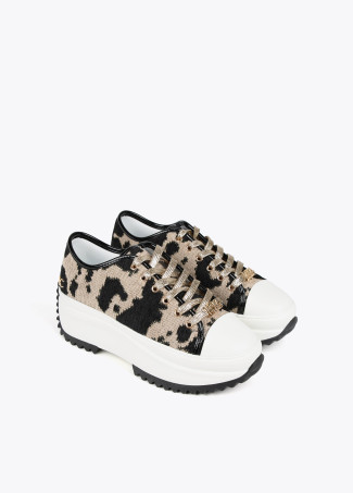 Chaussures de sport tissu motif animal
