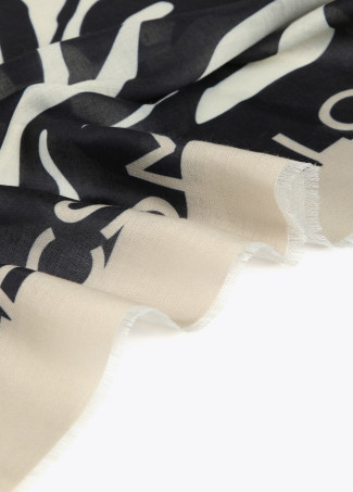 Écharpe com logótipo e estampado zebra