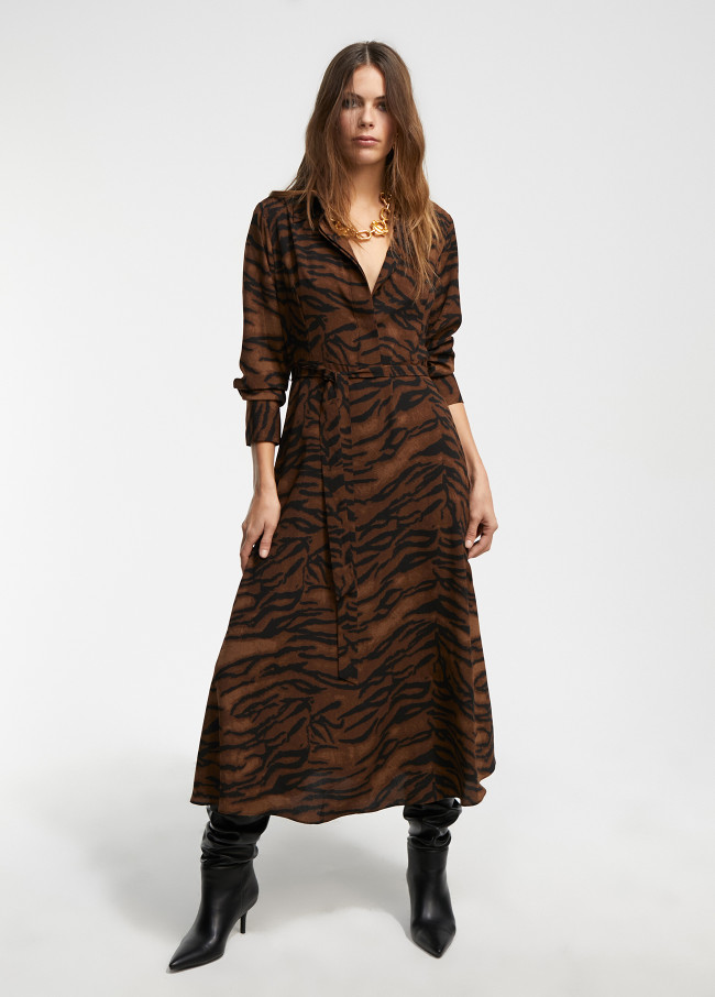 Robe à motif imprimé animal