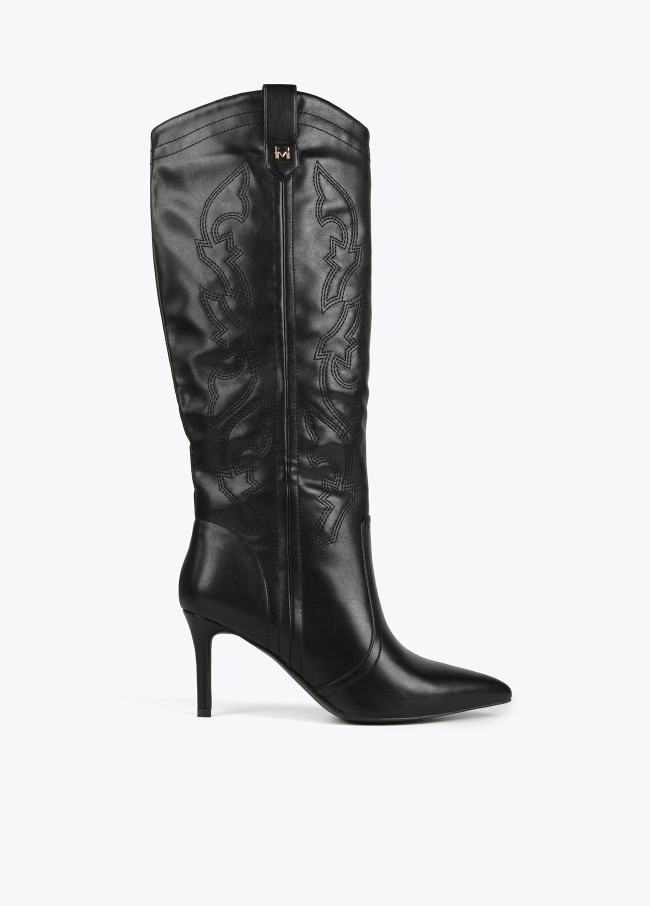 Bota cowboy de cano alto