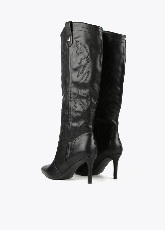 Bota cowboy de cano alto