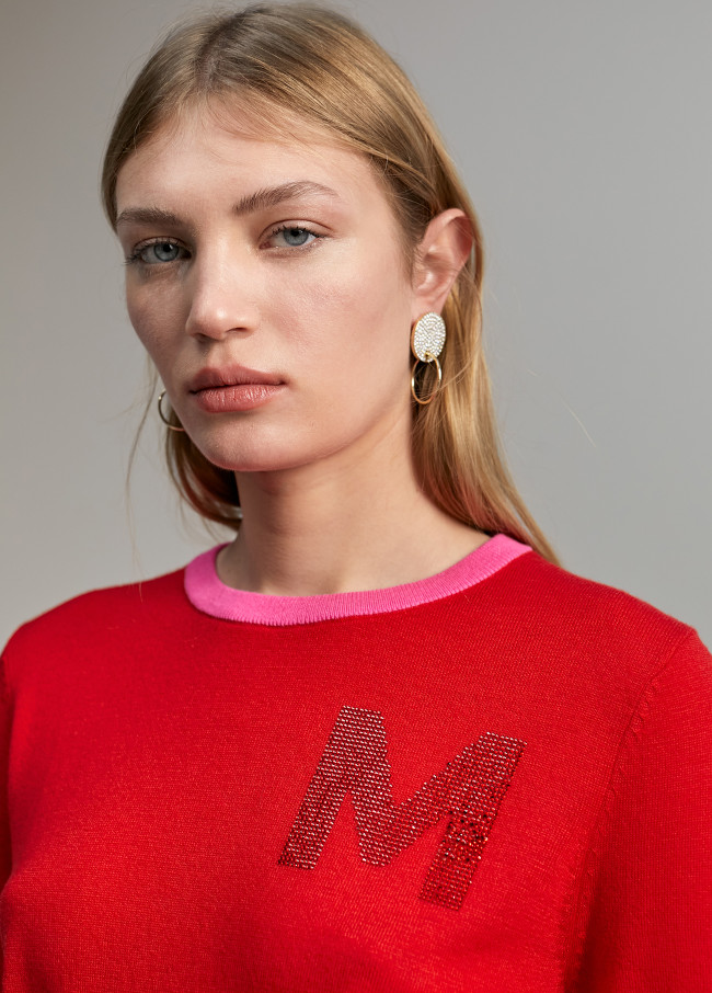 Pull détail strass