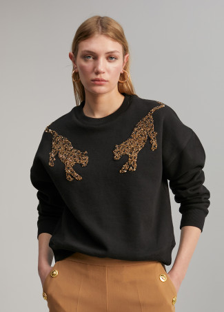 Sweatshirt with tiger details